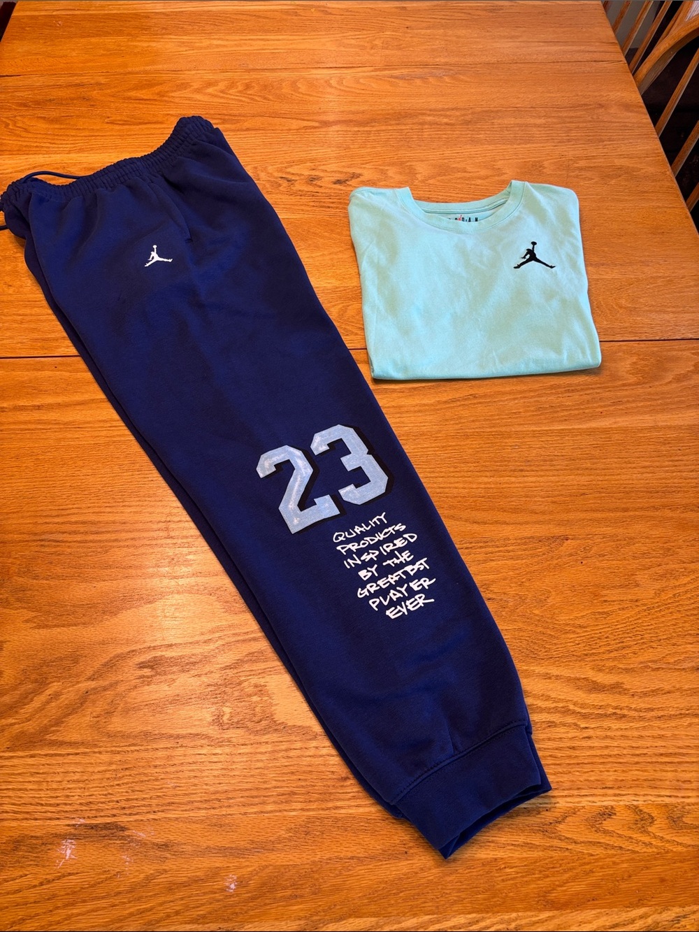 Jordan Kids jogger and tee shirt outfit. All are large The joggers are NWT - Picture 2 of 11